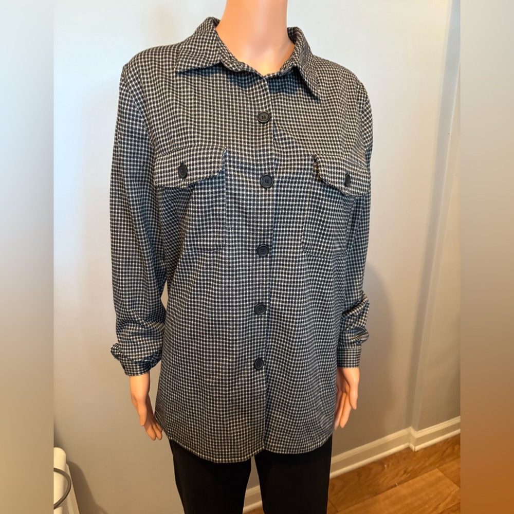 Max Studio Monochrome Checkered Shirt